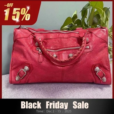 Auténtico Bolso de Mano Balenciaga Giant City Cuero Rojo Mediano ebayAG Foto 1 de 4