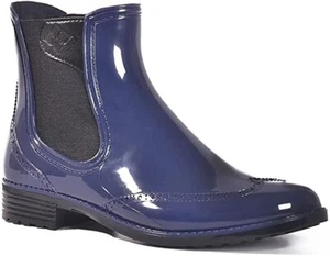 New. Dav Vienna Brogue Water Resistant Chelsea Boots Size US 8 M Navy - Picture 1 of 1
