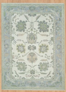 Pastel Oushak Wool Area Rug Sale | Hand Knotted Rugs | kids Living Room Rugs N6 - Picture 1 of 8