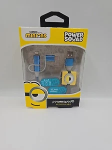 Minions Power squad Weighted Charging Cable 1m - Blue/Yellow Boxed - Picture 1 of 6