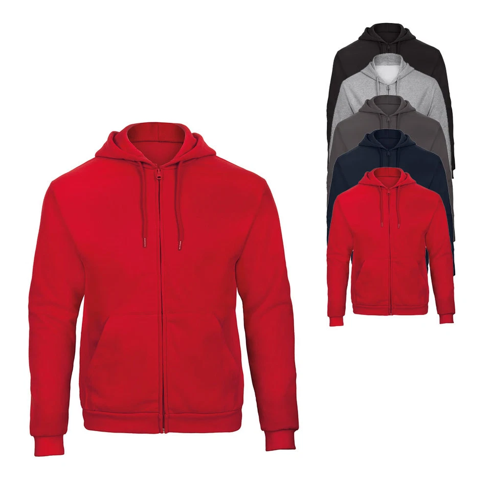 B&C Kapuzen Sweatjacke HOODED FULL ZIP SWEAT UNISEX XS S M L XL XXL Neu BCWUI25 - Bild 1 von 1