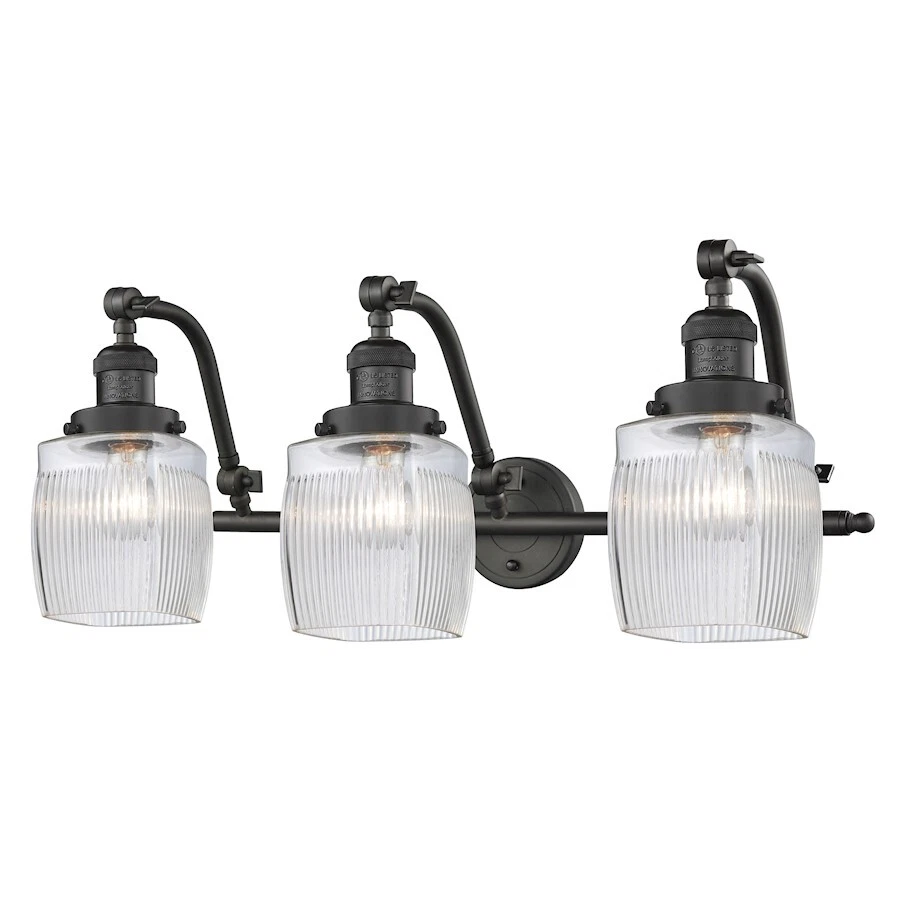 Innovations Colton Baño de 3 Luces, Ámbar/Bronce/Cubo Acanalado - 515-3W-OB-G302 Foto 1 de 1