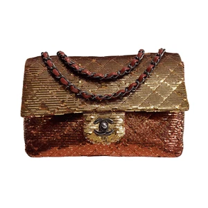 CHANEL CC Flap Quilted Ombre Sequins Chain Shoulder Bag - Bild 1 von 21