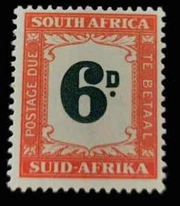 South Africa: 1950 -1958 Numeral Stamps - With Capital D a. (Collectible Stamp). - Picture 1 of 1