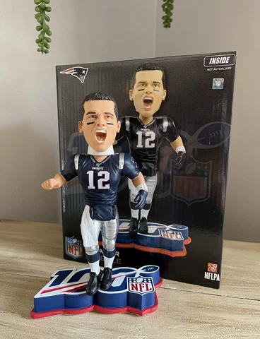 TOM BRADY New England Patriots NFL All-Time 100 Team Bobblehead #/100 NIB Cover