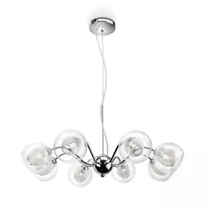 Philips myLiving Coda Suspension Light Chrome (IP20, 8 x Halogen 28w G9 Bulbs) - Picture 1 of 7