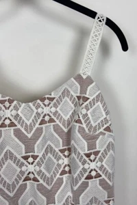 Minan Wong New York neu ohne Etikett $ 400 weiß und nude überbackene SPITZE KLEID XS - Bild 1 von 19