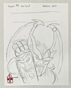 Gargoyles #11 Cover Rough Sketch Pencils Ken Haeser Hulk #340 Hommage - Bild 1 von 1