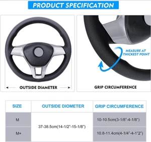 Carodi Leather Steering Wheel Cover, Breathable Non-Slip Design, Soft -Free Post - Picture 1 of 6