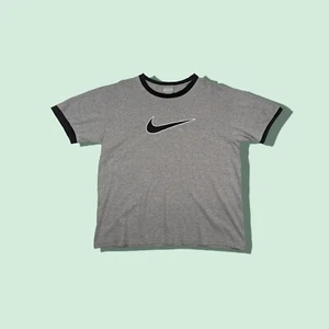 Vintage 2000's NIKE Big Swoosh Logo Ringer T-Shirt - Picture 1 of 6