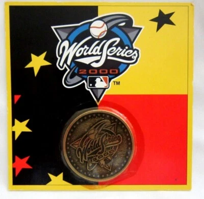 Moeda medalhão New York Yankees & Mets 2000 World Series 1 9/16" - Nova lacrada! - Imagem 1 de 4