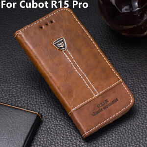 Retro Leather Case For Cubot R15 Pro Filp Wallet Stand Card Holder Phone Cover