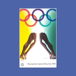 ALLEN JONES Orig. 1972 Munich Olympics Artist Poster - 72 Olympic - Picture 1 of 4