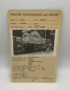 Boston, MA-Gayety Burlesque Theater Washington St-1941 Photograph & Report-RARE - Picture 1 of 4