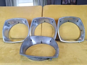 Vintage Original Used 1974-1978 Ford Mustang II Headlight bezel trim Set of 4 - Picture 1 of 9