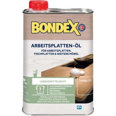 BONDEX Arbeitsplatten-Öl Imprägnierung für Innen Farblos 0,25 L - Bild 1 von 3