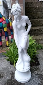 Figur Akt Sexy Ula Badezimmer Frau Skulptur Deko Statue Kunstharz Büste Weiss 1 - Bild 1 von 4