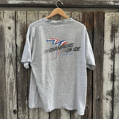 Vintage 90s Champions On Ice 1999 Tour Olympic and World T-Shirt Local Crew XL - Image 1 of 4