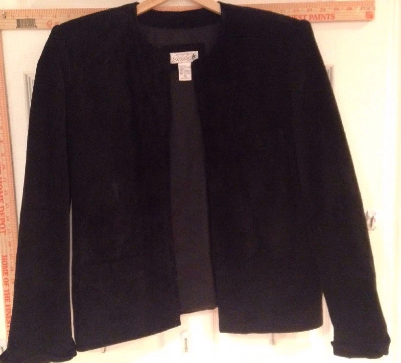 Женский черный замшевый блейзер 8 Lord & Taylor - Изображение 1 из 4