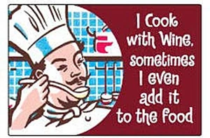 I Cook Mit Wein Stahl Lustig Kühlschrank Magnet - Bild 1 von 1