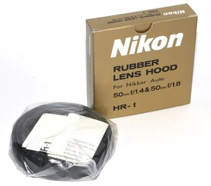 NIKON HR-1 GEGENLICHTBLENDE RUBBER LENS HOOD für NIKKOR 1:1,4/50 - UNBENUTZT - Bild 1 von 5
