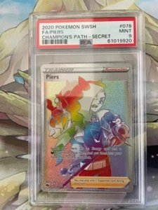 Pokemon SWSH Champion's Path 078 Full Art Trainer Piers Secret Rare PSA 9 MT - Bild 1 von 2