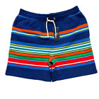 POLO RALPH LAUREN Men Shorts Sz XL Fleece Voyager Striped Blue NWT $148