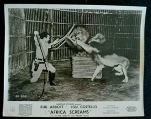 ABBOTT & COSTELLO "AFRICA SCREAMS" 1949, LOBBY CARD - B&W - RARE! - Bild 1 von 1