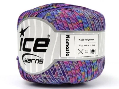 Fio de fita Namaste 80349 prisma roxo + fios de gelo poliéster 50gr 50y 1/4"wd - Imagem 1 de 3