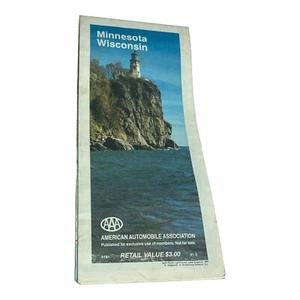 Vintage 1991 AAA Minnesota Wisconsin State Highway Travel Road Map~H3 - Picture 1 of 3