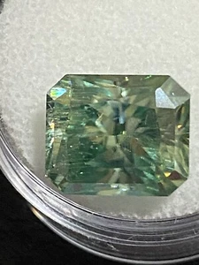 7.18 ct vvs1/11.7MM ICE BLUE WHITE RADIANT LOOSE MOISSANITE RING/PENDANT - Picture 1 of 2
