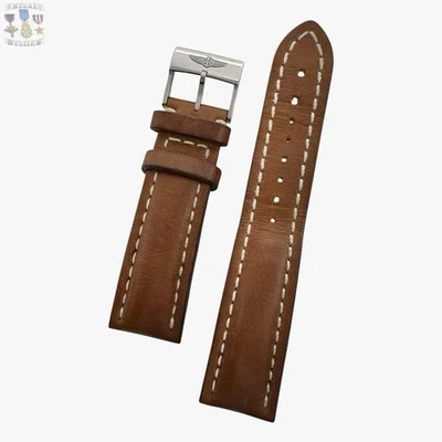 CORREA DE CUERO MARRÓN BREITLING 24-20 80 Y 130 LONGITUDES HEBILLA ESPIGA Foto 1 de 4