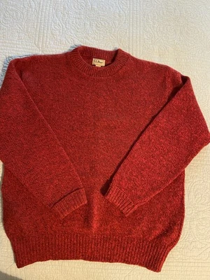 Men’s Red L. L. Bean Wool Crew Neck Pullover Large - Image 1 of 4