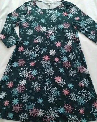 VESTIDO DE FIESTA USADO EN EXCELENTE ESTADO PARA MUJER CELEBRANDO JUNTOS AZUL Y COPOS DE NIEVE MANGA 3/4 S Foto 1 de 4