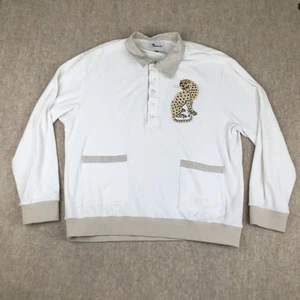Tombolo Sun Leopard Cabana Shirt Mens 2XL Multicolor Solid LS Terry Cloth Jay-Z - Picture 1 of 16