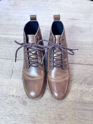 Шлем мужской размер 10,5 М ботинки Zind тик кожи шнурует вверх ботинки коричневый - Изображение 1 из 4