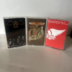 Aerosmith Lot Of 3 Cassettes Get Your Wings Toys In The Attic Greatest Hits - Picture 1 of 9