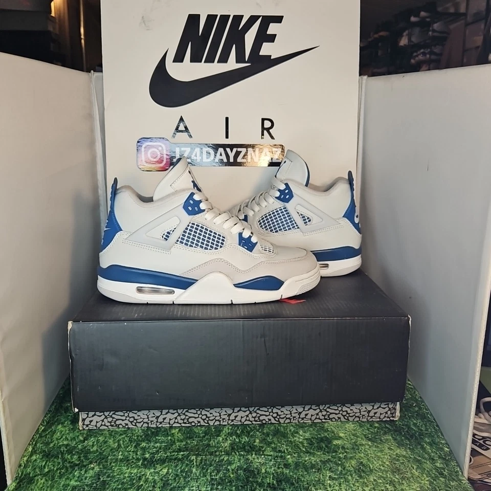 Nike Air Jordan 4 Retro Azul Militar 2024 Talla 6Y O 7.5 Wmn. HF4281-141 Foto 1 de 4