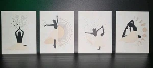 Feminine Dance Ballerina Nature Yoga Prints Wall Art Set of 4 Unframed New*** - Picture 1 of 11