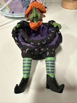 Cesta de Halloween Bruxa Grizelda Lil Treaters Russ Berrie Vintage - Imagem 1 de 4