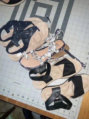 批量 3 件 女式 凉鞋 尺码 5 ,5 1/2 — 第 1/4 张图片