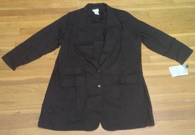 Blazer negro vintage de mujer Roaman talla grande años 80 talla 16 Foto 1 de 4