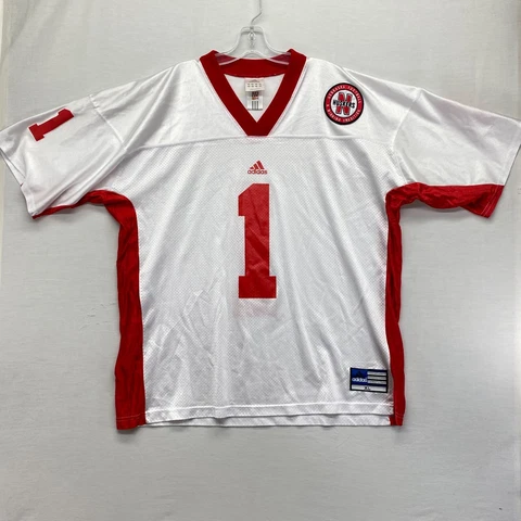 Vintage Adidas Nebraska Cornhuskers #1 Jersey NCAA XL College RARE Cover