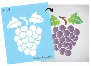 Plantilla de uvas fáciles vino fruta vid hoja viñedo botánico café hágalo usted mismo letreros artesanales - Imagen 1 de 9