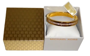 Michael Kors Women's Black Friday Gold Bangle Bracelet Crystals MKJ6227710 + BOX - Picture 1 of 11