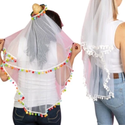 Wedding Party Costume Hat Bridal Veil Headdress Festival Carnival Hat - Image 1 of 4