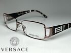 Brandneu Versace 1163-B GB1 Brille braun mit Steinen 52-130 Italien Optica