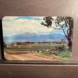 Picco Lungo Mt. Meeker Northern Colorado Mountains cartolina d'epoca cromata - Foto 1 di 5