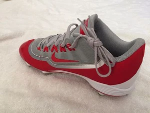 Nike Huarache Baseball Cleats Men's 7.5 Red/White/Gray - Picture 1 of 8
