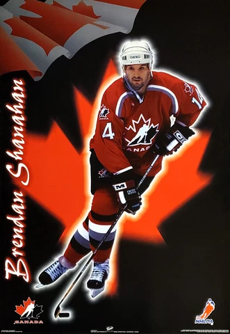 BRENDAN SHANAHAN 1998 Team Canada Hockey Nagano Olympics Original 22x34 POSTER Cover